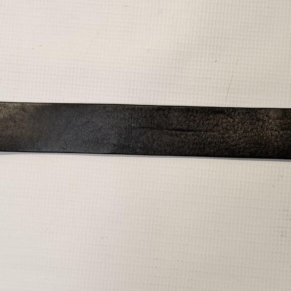 Brave Leather Belt Womens 26 Black Removable Buckle Distressed Silver Western - Picture 8 of 12